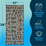 SlipX Solutions Extra Long Deep Foot Massager Bath Tub & Shower Mat 38x17 | Non-Slip, 188 Suction Cups | Feels Great on Tired Feet, Looks Like River Rock | Machine Washable, Bronze Pebbles