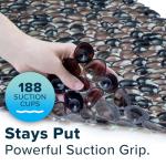 SlipX Solutions Extra Long Deep Foot Massager Bath Tub & Shower Mat 38x17 | Non-Slip, 188 Suction Cups | Feels Great on Tired Feet, Looks Like River Rock | Machine Washable, Bronze Pebbles