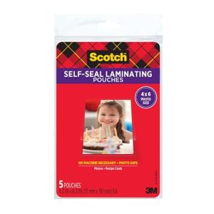 Scotch: 5 ct 4.3×6.3″ Self‑Sealing Laminating