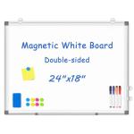 WALGLASS 24×18″ Double‑Sided Magnetic Whiteboard