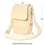 Dasein Canvas Messenger Laptop Bag 15 in Army Green