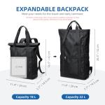 GOLF QUALITY Convertible Tote Backpack Black