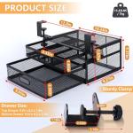 ROLIZOE Under‑Desk 2‑Drawer Sliding Organizer