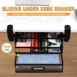 ROLIZOE Under‑Desk 2‑Drawer Sliding Organizer