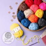 Beginner Crochet Kit – 1500 yd Yarn + 21 Hooks