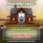 Solar Animal Repeller Outdoor - Ultrasonic Motion Activated Deterrent with Flashing LED Light - Waterproof Yard & Garden Protector for Deer, Cat, Squirrel, Rodents (1 Pack)