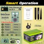 Solar Animal Repeller Outdoor - Ultrasonic Motion Activated Deterrent with Flashing LED Light - Waterproof Yard & Garden Protector for Deer, Cat, Squirrel, Rodents (1 Pack)