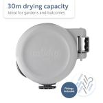 Minky Homecare Outdoor Retractable Dual Clothesline - Heavy Duty PVC Coated Line - Energy and Space Saving Removable Laundry Drying Line - 2 x 49 Feet