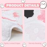 Cute Ghost Pink Halloween Bath Mat – Soft & Absorbent