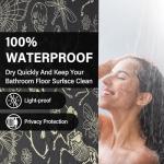 Goth Skull Halloween Shower Curtain, Black and Gold