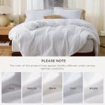 White Queen Duvet Cover Set with Zipper Closure