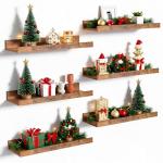 6-Piece Wood Floating Shelves for Home Decor