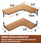 LEOPO Set of 6 Corner Floating Shelves
