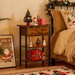 Narrow End Table with Charging Station and USB Ports