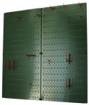 Colorful Kitchen Pegboard Organizer for Pots and Pans