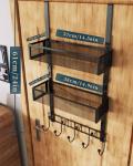 Over The Door Hooks Organizer with Baskets