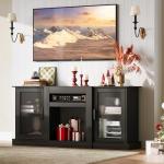 WLIVE Retro TV Stand with Storage for 65” TVs