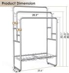 40" Free Standing Towel Rack with Baskets and Hooks