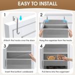 SpaceHacks 1 Pack Over The Door Organizer, Hanging Storage Organizer with Clear Window, 40lb Ultra Sturdy Large Capacity Room Organizer for Pantry Laundry Bathroom Nursery Closet Baby Essential (Grey)