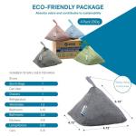 Products4Future® 4 Pack of 200g Naturally Activated Bamboo Charcoal Air Purifying Bags | Natural Home Deodorizer Bags | Charcoal Bags Odor Absorber For Pets | Odor Eliminator Air Freshener