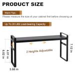 Expandable Metal Medicine Cabinet Organizer Shelf - Black
