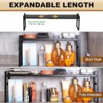 Expandable Metal Medicine Cabinet Organizer Shelf - Black
