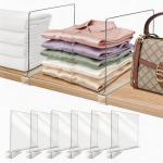 Acrylic Shelf Dividers for Closet Organization - 6PCS