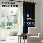 Joydeco 84-Inch Thermal Blackout Curtains, 2 Panels