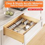 4-Tier Clear Acrylic Spice Drawer Organizer Set