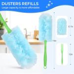 30PCS Disposable Dusters Refills Compatible with Swiffer,Bulk Heavy Duty 360 Degree Duster Replacement Head for Blinds Ceiling Fans and Furniture Dusting
