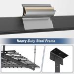 Jusgym 45-Inch x 45-Inch Overhead Garage Storage Rack, 17"-28" Height Adjustable Garage Storage Organization Systerm, Heavy Duty Metal Garage Ceiling Storage Racks, 250LBS Weight Capacity, Black