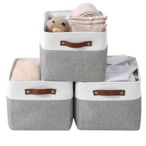 DECOMOMO Large Fabric Storage Bins - 3 Pack