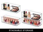 8-Pack Clear Stackable Drawer Organizer Bins