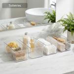 8-Pack Clear Stackable Drawer Organizer Bins
