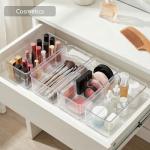 8-Pack Clear Stackable Drawer Organizer Bins
