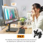 Single Monitor Riser VESA 13–32″ 44 lbs