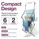 BLACK+DECKER Over The Door Expandable Telescopic Drying Rack, Clothes Organizer, Towel Hanger, Laundry, Collapsible, Gray