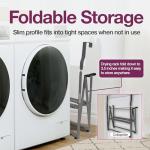 BLACK+DECKER Over The Door Expandable Telescopic Drying Rack, Clothes Organizer, Towel Hanger, Laundry, Collapsible, Gray