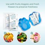 WiseFresh 30 Packs 5 Gram Ethylene Gas Absorber Packet, Vegetable & Fruit Fresh Produce Protector, Food Freshness Extender, Fresh Fruit Preserver, Vegetable Saver