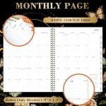 Academic Planner Butterfly Tabs Back Pocket