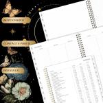 Academic Planner Butterfly Tabs Back Pocket