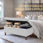 Tufted Ainsley Storage Ottoman Bench - Gray