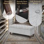 Tufted Ainsley Storage Ottoman Bench - Gray