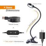 LEPOWER Clip-On Color Changeable Desk and Night Light