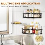 MAXIFFE 3-Pack Corner Shower Caddy Organizers - Black