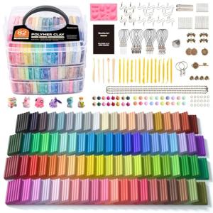 Shuttle Art 82‑Color Polymer Clay Kit + Tools