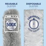 Bona High Performance Dusting System - 1 Extendable Handle, 3 Disposable Dusters, 1 Reusable Duster, & 1 Storage Bag - Extendable Dusting Kit