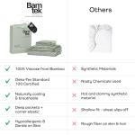 Bamtek 100% Viscose from Bamboo Sheets King Size, Super Soft Bedding Set, 4PC Cooling Sheets for Hot Sleepers, Vegan Silk Moisture Wicking, Organically Grown Bedsheet, Sage - 76" x 80"