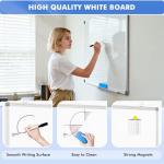 WALGLASS 24×18″ Double‑Sided Magnetic Whiteboard
