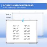 WALGLASS 24×18″ Double‑Sided Magnetic Whiteboard
